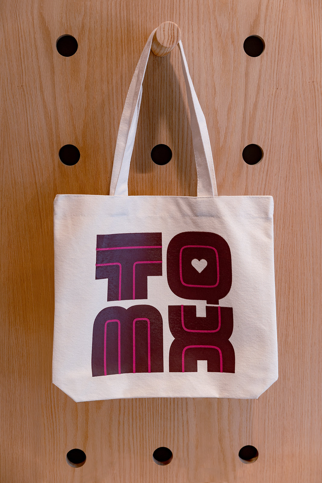 Tote beige TQMX vino con rosa